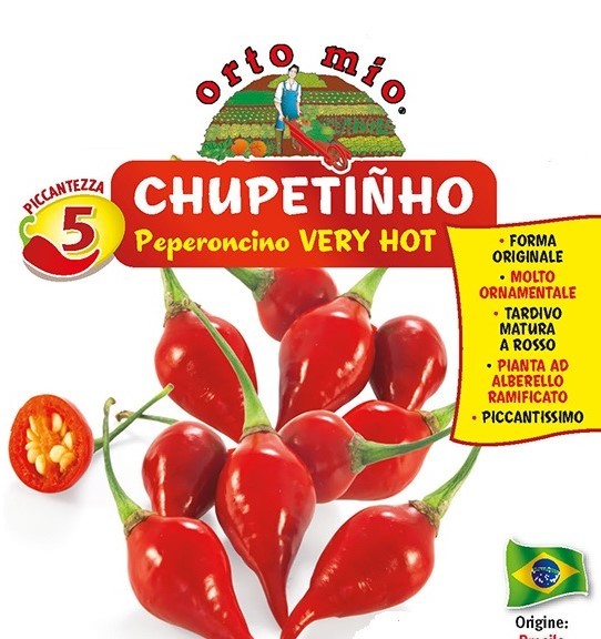 Chilli Sorte Chupetiñho, sehr scharf, 14/30 cm (200.000 Scoville) PP-Nr.: IT-08-1868