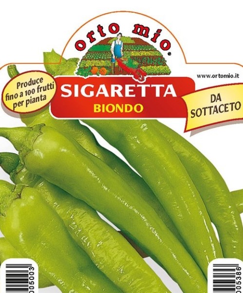 Paprika, 10/20 cm hellgrüne Peperoni, mild, Sorte Sigaretta Biondo; geeignet zum Einlegen PP-Nr.